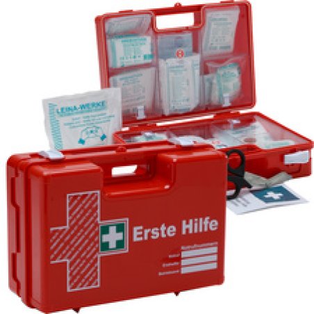 LEINA Mallette de premiers secours QUICK, contenu DIN 13157,