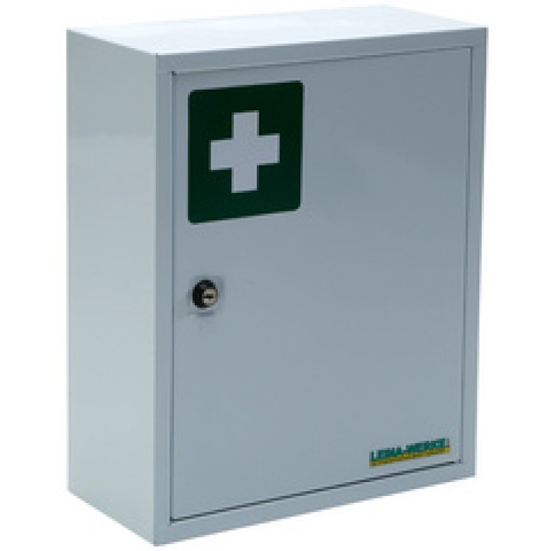 LEINA Verbandschrank Medisan A, Inhalt DIN 13157, perlweiß