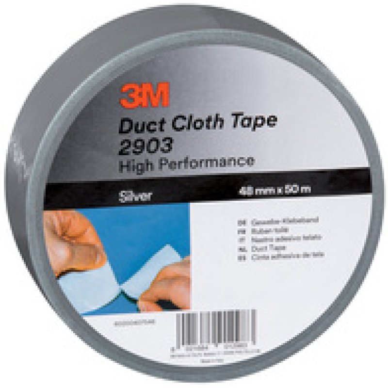 3M Scotch Ruban adhésif en toile 2903, 48 mm x 50 m, argent