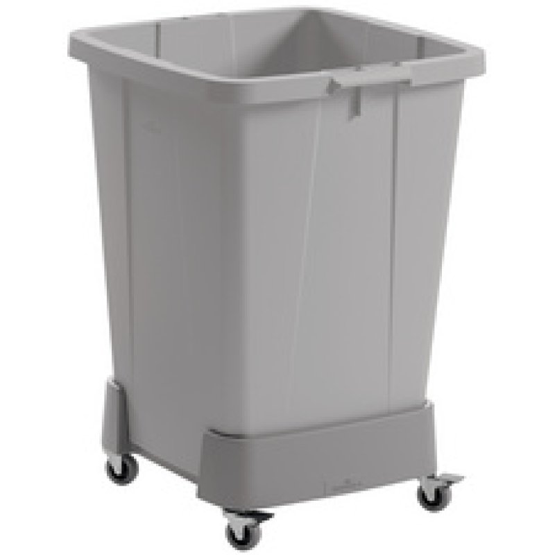 DURABLE Chariot DURABIN 60 L, en rPP, 4 roulettes, gris