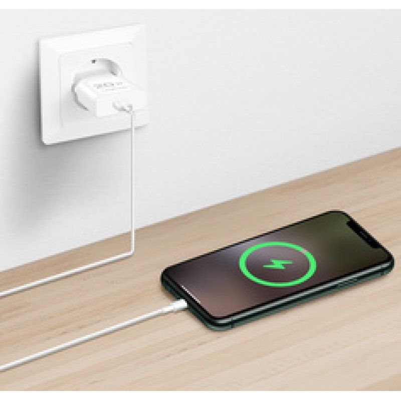 LogiLink Chargeur secteur USB, 1x USB-C (PD), 20 W, blanc