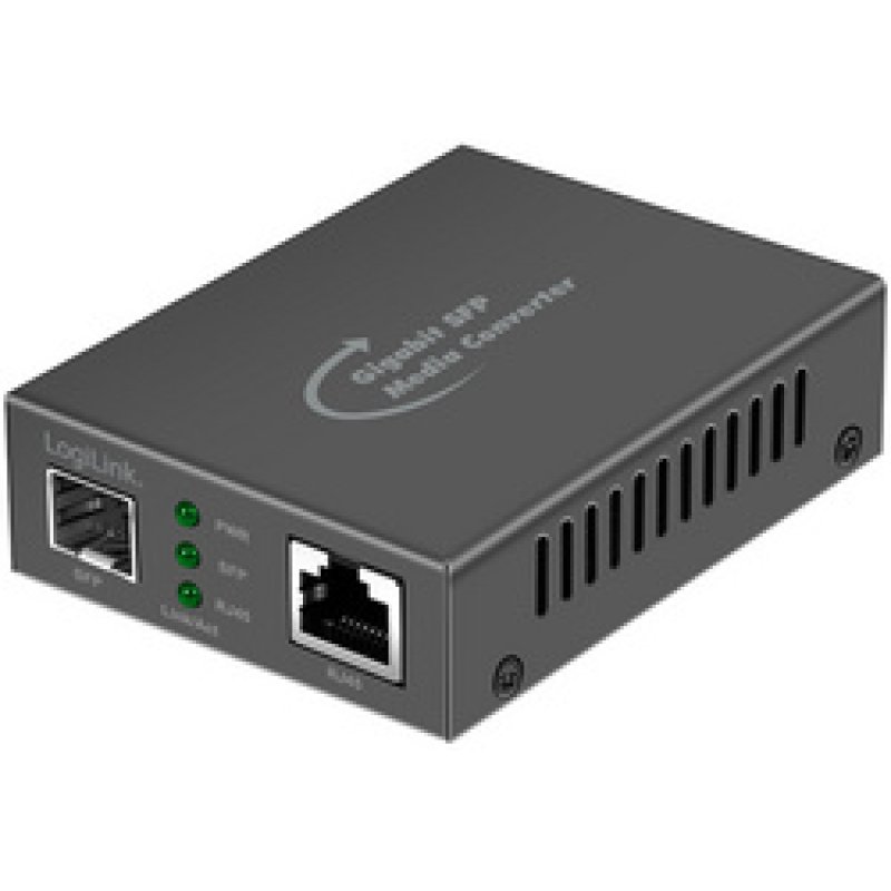 LogiLink Convertisseur média Gigabit, RJ45/SFP, noir