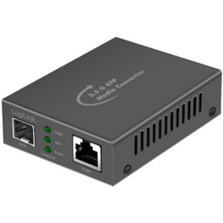 LogiLink Convertisseur média 2,5 Gigabit, RJ45/SFP, noir