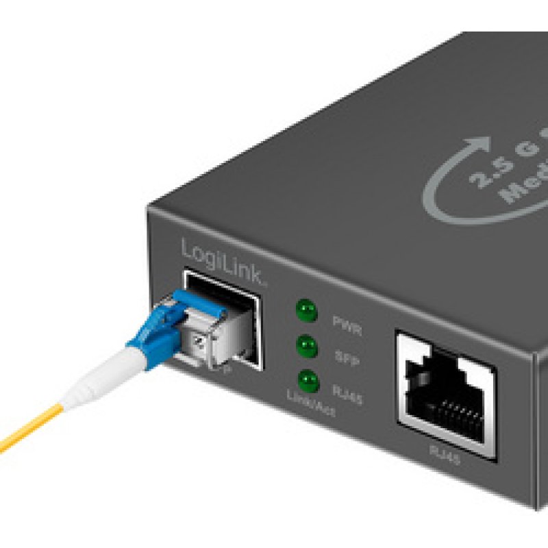 LogiLink Convertisseur média 2,5 Gigabit, RJ45/SFP, noir