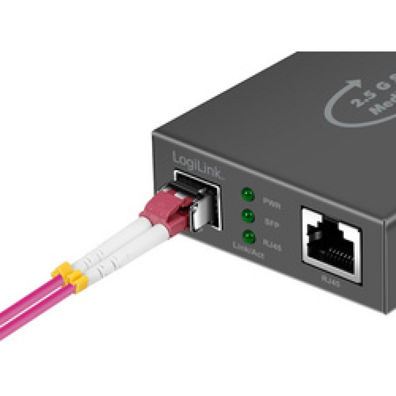 LogiLink Convertisseur média 2,5 Gigabit, RJ45/SFP, noir