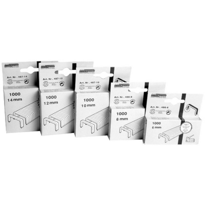 BRÜDER MANNESMANN Agrafe, 14 mm, galvanisé, 1.000 pièces