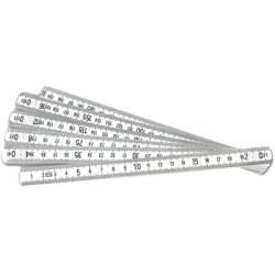 BRÜDER MANNESMANN Mètre pliant en PVC, 2,0 m, blanc