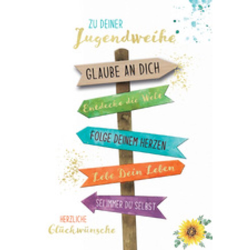 CACTUS Grußkarte Jugendweihe "Spruch"