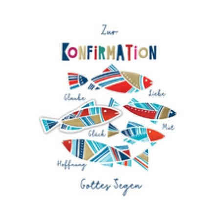 CACTUS Konfirmationskarte "Fische"