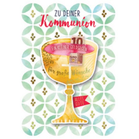 CACTUS Geldschein-Kommunionskarte "Kelch"