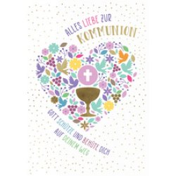 CACTUS Kommunionskarte "Herz"