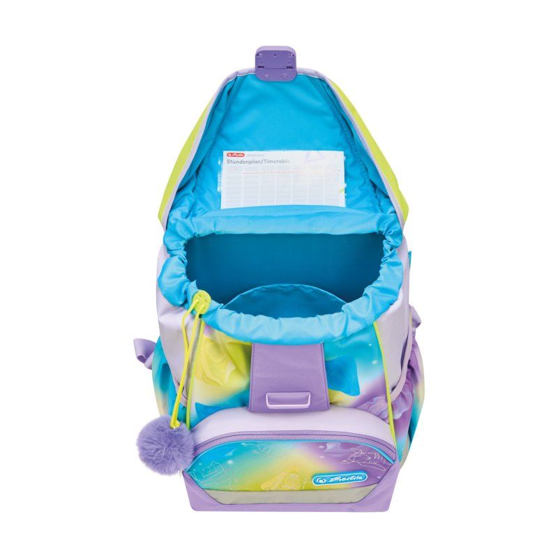 Herlitz UltraLight XL Plus Little Monster Ensemble de cartables Fille Polyester Bleu, Lilas, Jaune