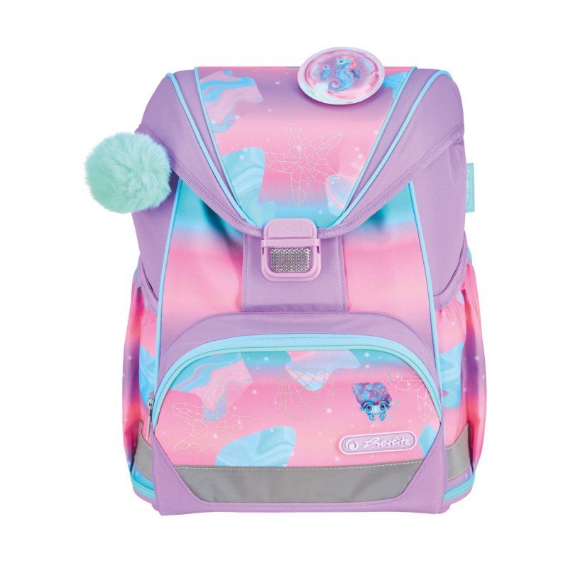 Herlitz UltraLight Plus Ocean Lights Ensemble de cartables Fille Polyester Bleu, Rose