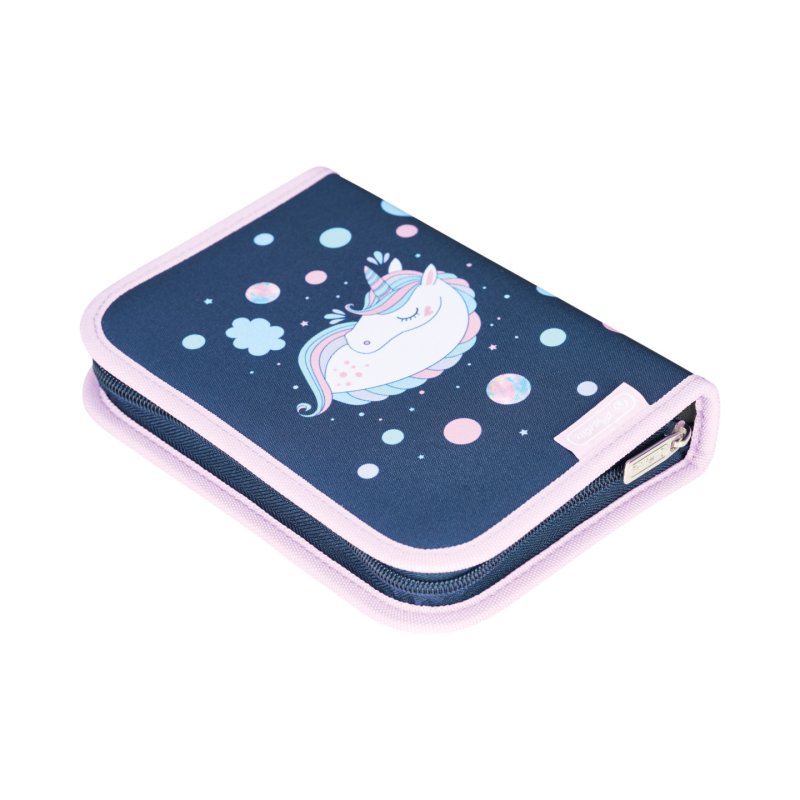 Herlitz Loop Plus Unicorn Dreams Ensemble de cartables Fille Polyester Bleu foncé, Rose