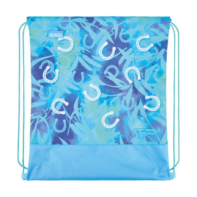 Herlitz Loop Plus Lucky Horse Ensemble de cartables Fille Polyester Bleu, Bleu clair