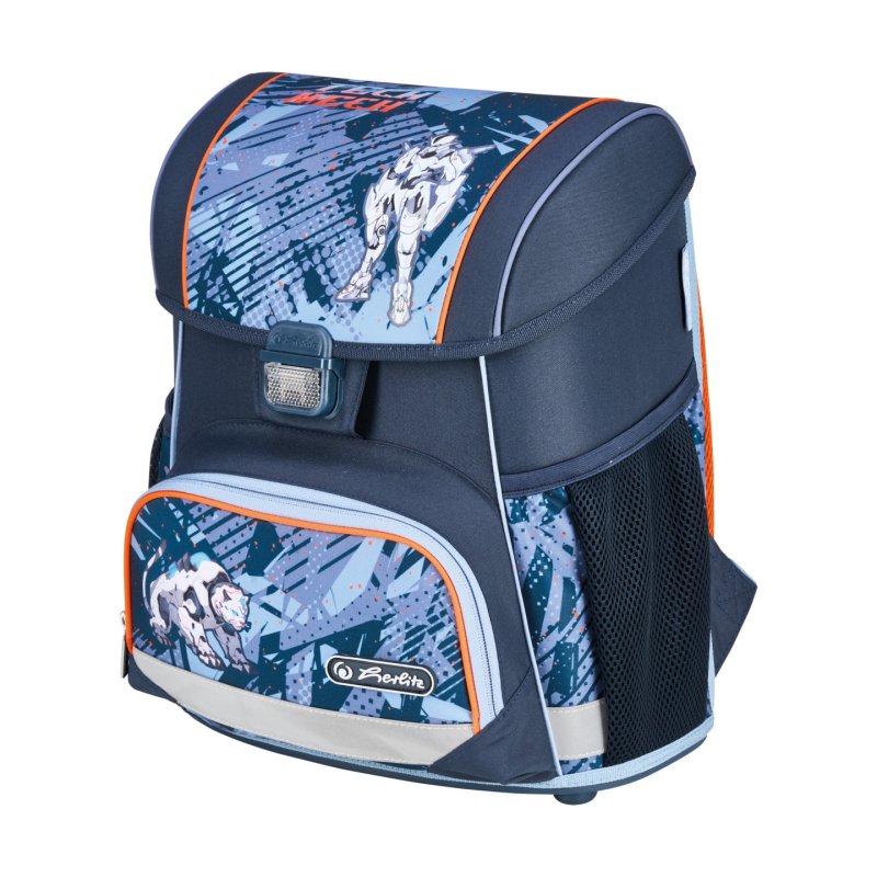 Herlitz Loop Plus TechMech school bag set Boy Polyester Blue, Orange