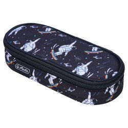 Herlitz Etui Space Skater Soft pencil case Polyester Dark Blue, White