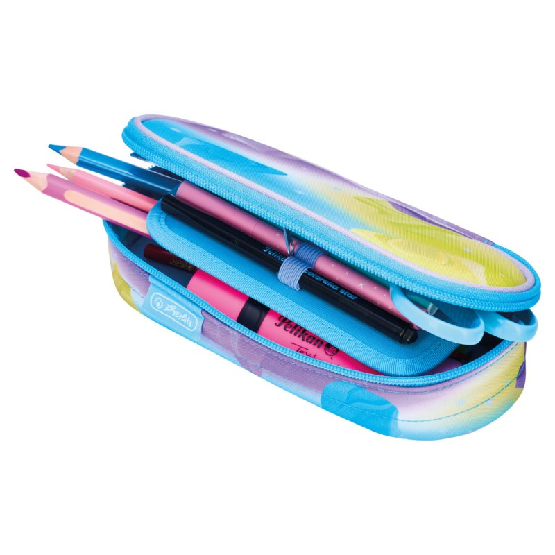 Herlitz Etui Little Monster Trousse à crayons Polyester Bleu, Lilas, Jaune