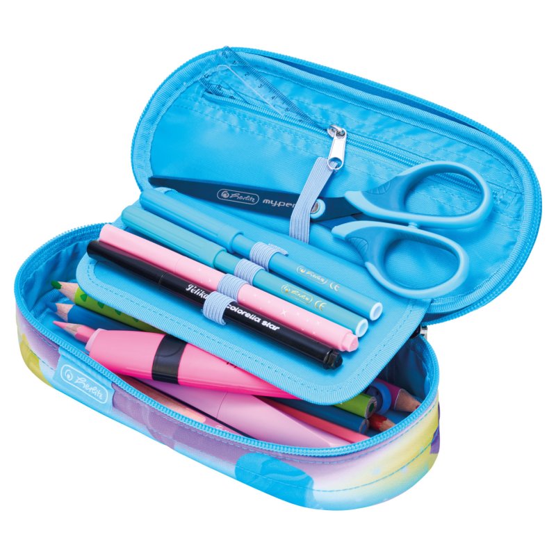Herlitz Etui Little Monster Trousse à crayons Polyester Bleu, Lilas, Jaune