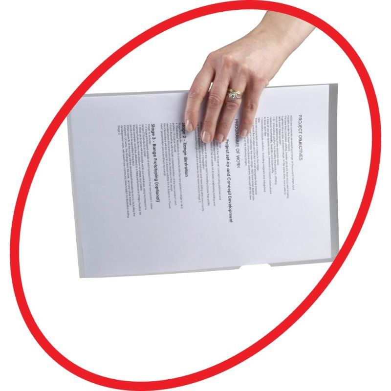 Rexel Anti-Slip A4 Folders Clear (25)