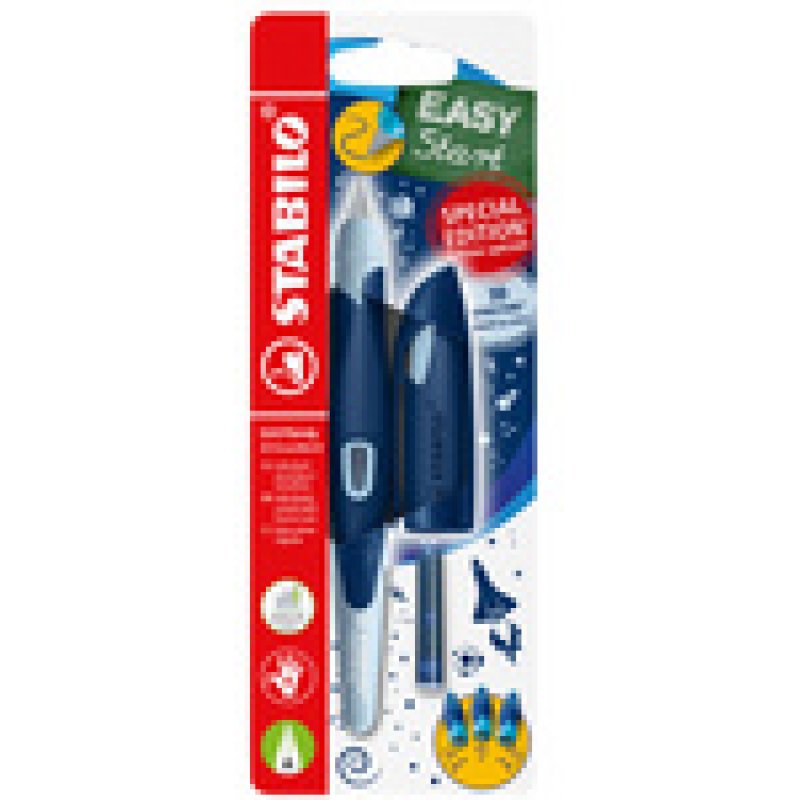 STABILO Stylo plume EASYbirdy 3D DreamWorld L, bleu, A
