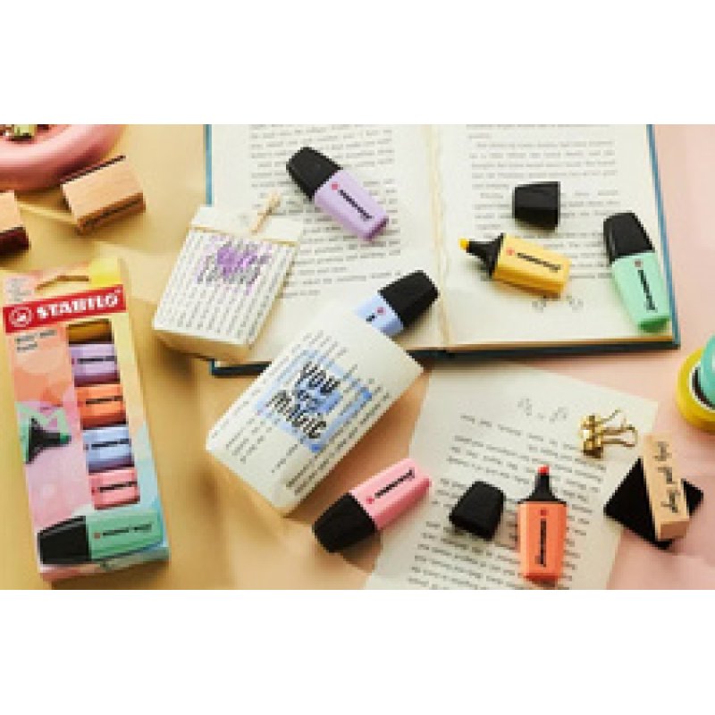 STABILO Surligneur BOSS MINI Pastel, étui carton de 3