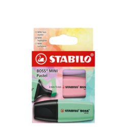 STABILO Surligneur BOSS MINI Pastel, étui carton de 5