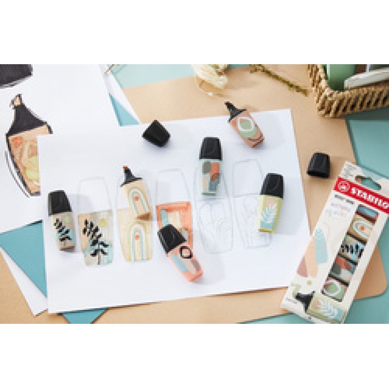 STABILO Surligneur BOSS MINI Naturevibes, étui carton de 5