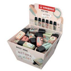 STABILO Surligneur BOSS MINI Naturevibes, présentoir de 50