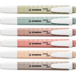 STABILO swing cool NatureCOLORS marker 6 pc(s) Chisel tip Multicolour