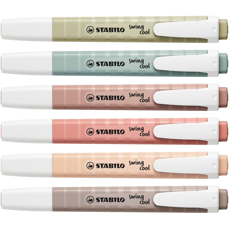 STABILO swing cool NatureCOLORS marker 6 pc(s) Chisel tip Multicolour