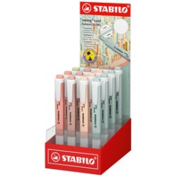 STABILO Surligneur swing cool NatureCOLORS, présentoir de 16