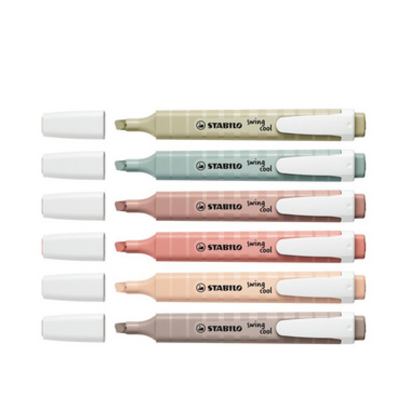 STABILO Surligneur swing cool NatureCOLORS, présentoir de 16