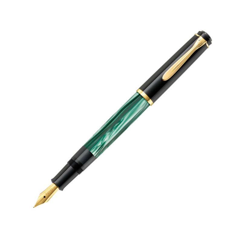 Pelikan 994145 fountain pen Built-in filling system Black, Gold, Green, Marble colour 1 pc(s)
