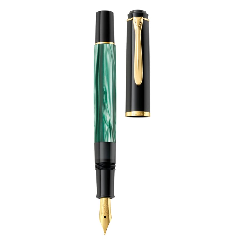 Pelikan Stylo plume 200, vert marbré, taille de plume: B