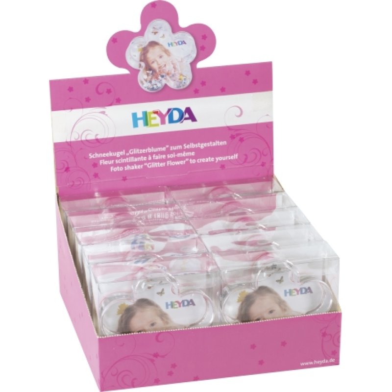 HEYDA Boule à neige "Fleur scintillante"