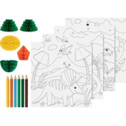 HEYDA Kit de coloriage 3D "Dinosaure", 15 pièces
