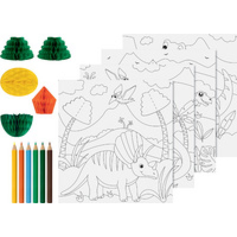 HEYDA Kit de coloriage 3D "Dinosaure", 15 pièces