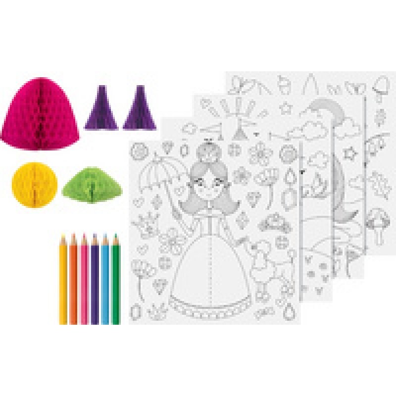 HEYDA Kit de coloriage 3D "Princesse", 15 pièces