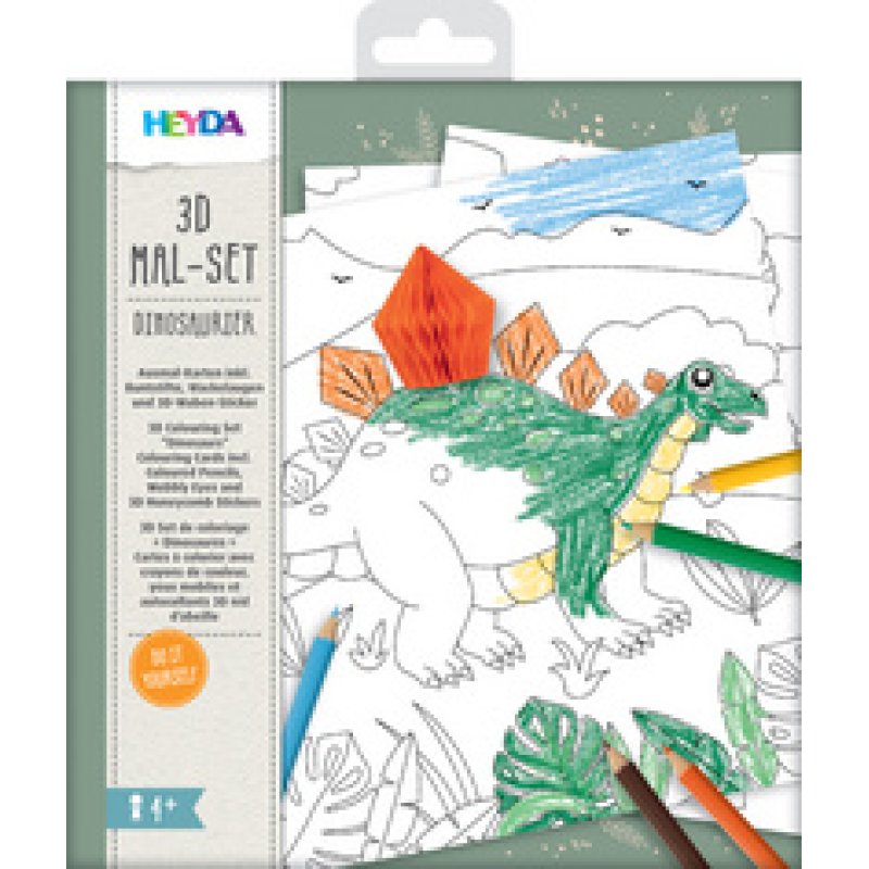 HEYDA Kit de coloriage 3D "Fonds marins", 15 pièces