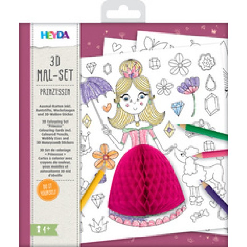 HEYDA Kit de coloriage 3D "Fonds marins", 15 pièces