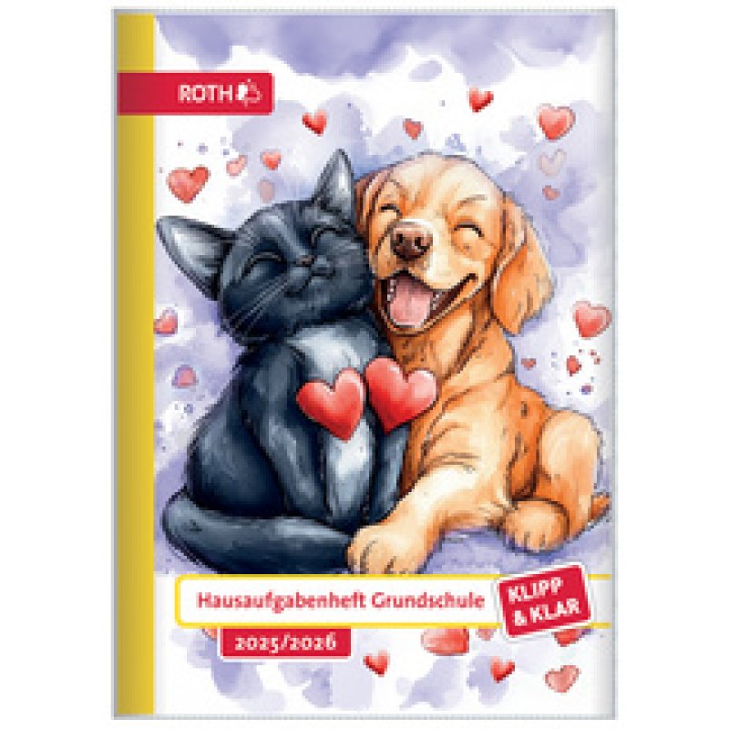 ROTH Hausaufgabenheft Klipp & Klar "T-Rex", 2025/2026