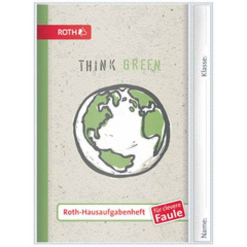 ROTH Hausaufgabenheft Teens für clevere Faule "Think Green"