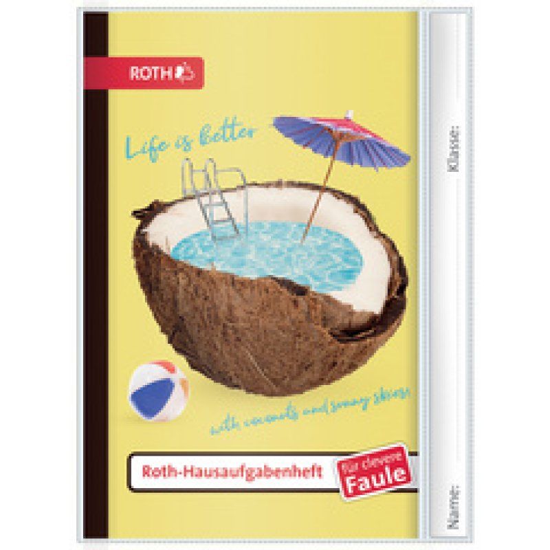 ROTH Hausaufgabenheft Teens für clevere Faule "Coconut Pool"