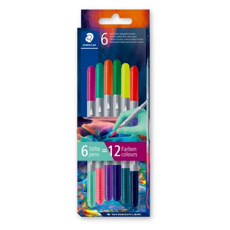 STAEDTLER Doppelfasermaler Edition 1, 6er Kartonetui