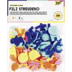 folia Décoration en feutre "Chiffres & lettres", 200 pièces