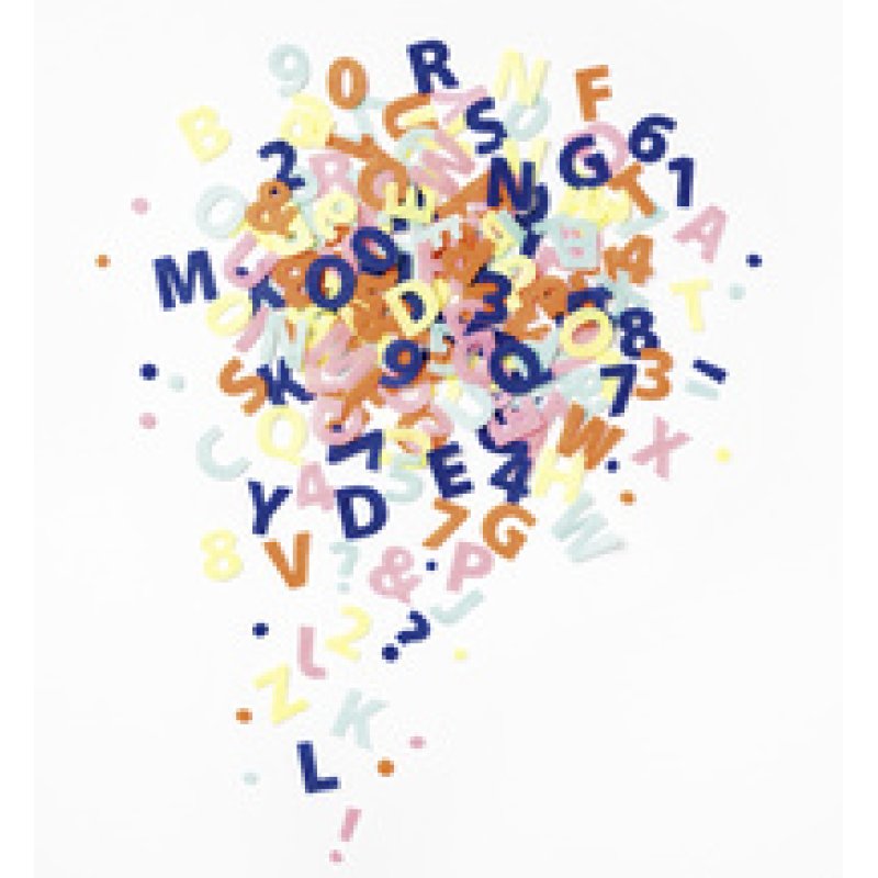 folia Décoration en feutre "Chiffres & lettres", 200 pièces