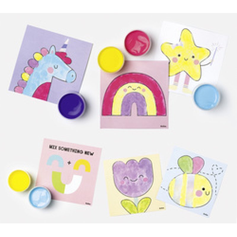 folia Kit de gouache aux doigts "SWEET RAINBOW"