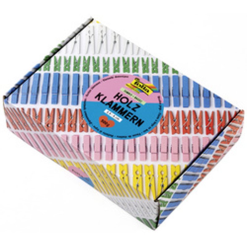 folia Mélange de pinces en bois PASTEL Jumbobox, 500 g