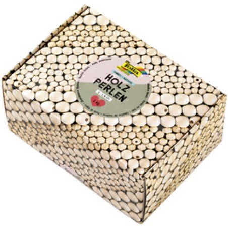 folia Mélange de perles en bois BASIC Jumbobox, 1 kg